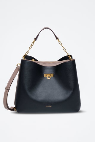 Sac bandoulière en cuir Marylou - Noir