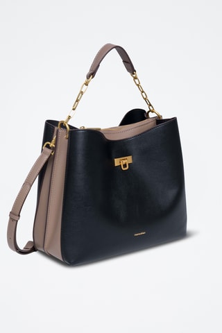 Sac bandoulière en cuir Marylou - Noir