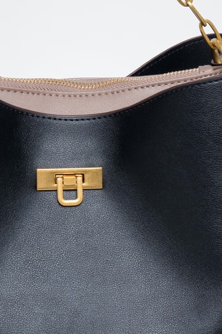 Sac bandoulière en cuir Marylou - Noir