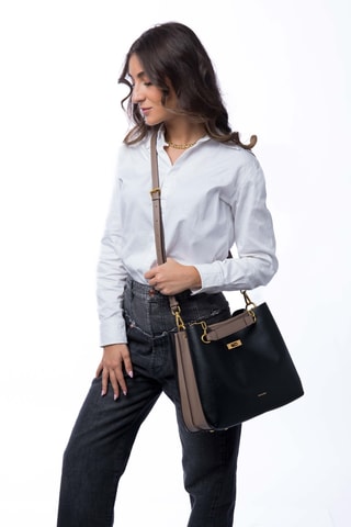 Sac bandoulière en cuir Marylou - Noir