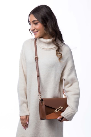 Sac bandoulière en cuir Mandy - Camel