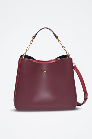 Sac porté épaule en cuir Marylou - Bordeaux
