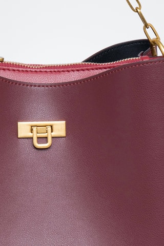 Sac porté épaule en cuir Marylou - Bordeaux