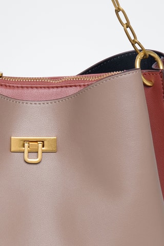 Sac porté épaule en cuir Marylou - Taupe