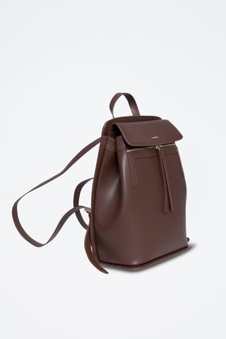 Sac à dos en cuir Vic - Marron