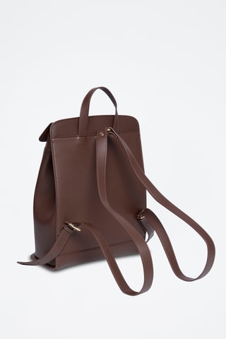 Sac à dos en cuir Vic - Marron