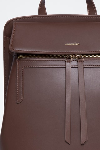Sac à dos en cuir Vic - Marron