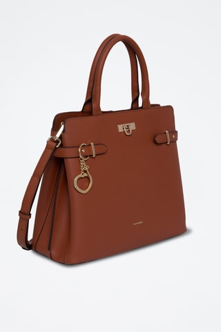 Sac à main en cuir Vanda - Rouge brique