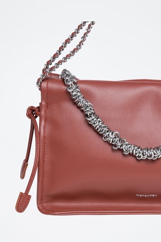 Sac porté épaule en cuir Malia - Marron