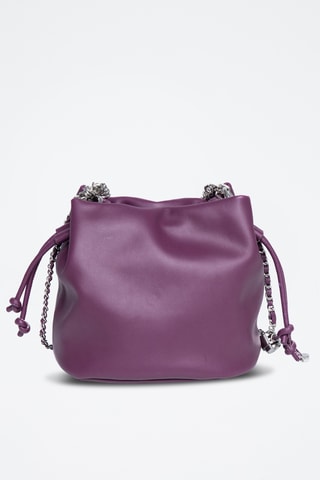 Sac seau en cuir Maguy - Violet