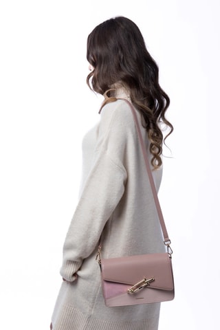 Sac bandoulière en cuir Mandy - Nude