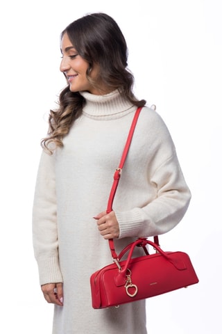 Sac à main en cuir Nava - Bordeaux