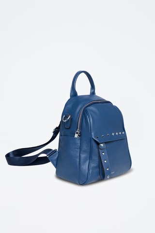 Sac à dos en cuir Vitaly - Bleu cobalt