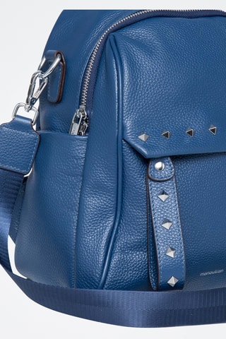 Sac à dos en cuir Vitaly - Bleu cobalt
