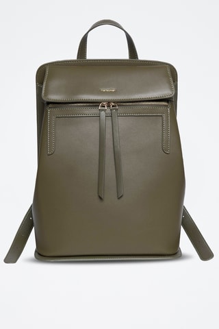 Sac à dos en cuir Vic - Kaki