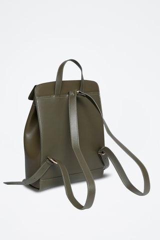 Sac à dos en cuir Vic - Kaki