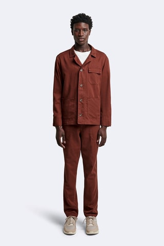 Casaco em linho - Castanho