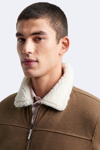 Blusão sherpa - Castanho