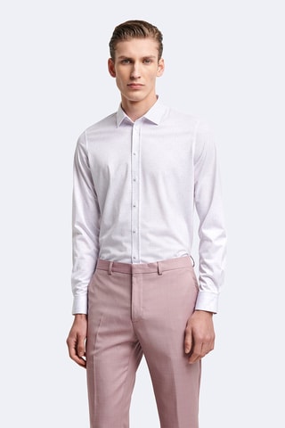Camisa - Branco e violeta-claro