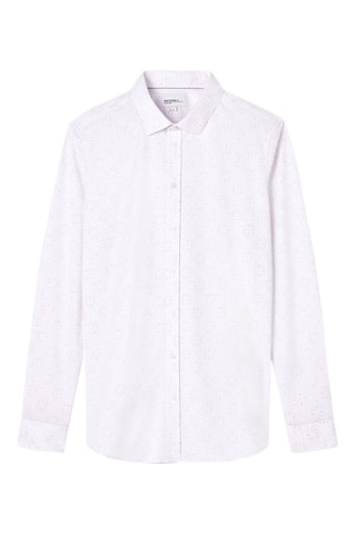 Camisa - Branco e violeta-claro