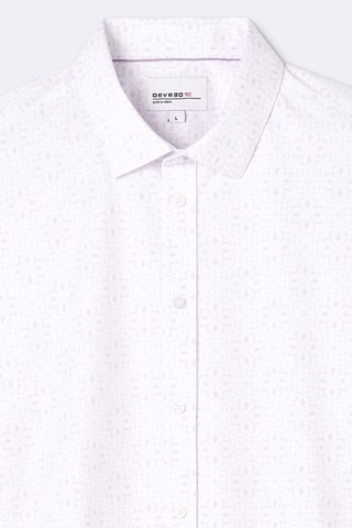 Camisa - Branco e violeta-claro