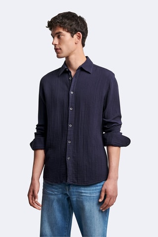 Camisa slim - Azul