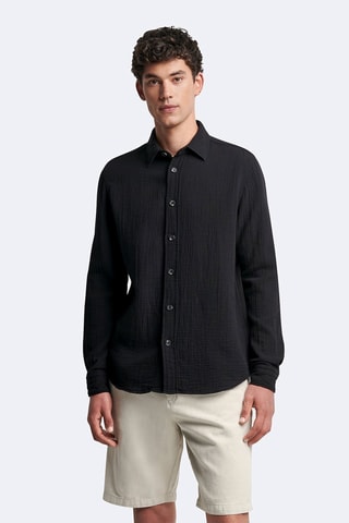 Camisa regular - Preto