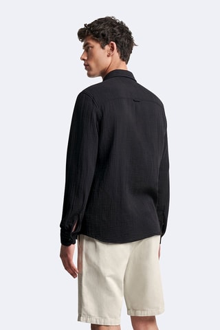 Camisa regular - Preto