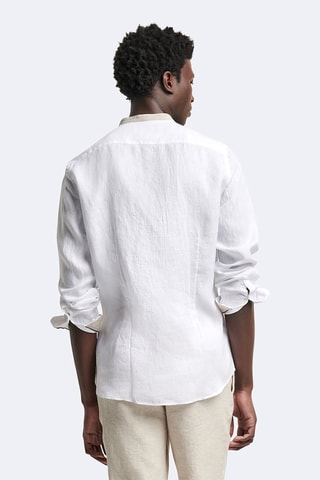 Camisa slim em linho - Branco