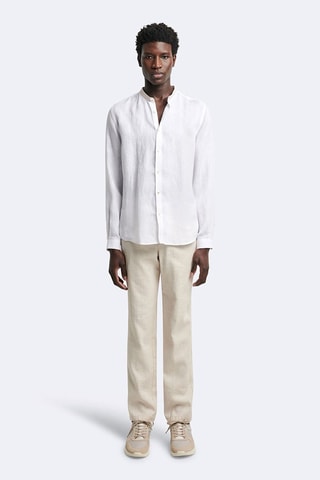 Camisa slim em linho - Branco