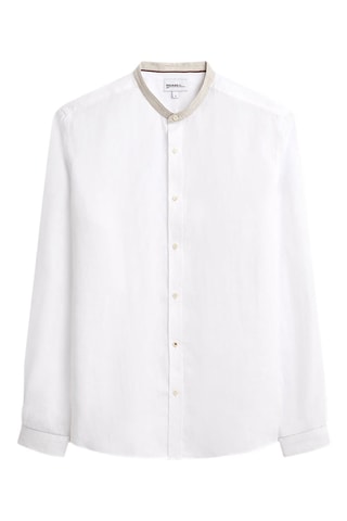 Camisa slim em linho - Branco