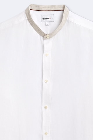 Camisa slim em linho - Branco