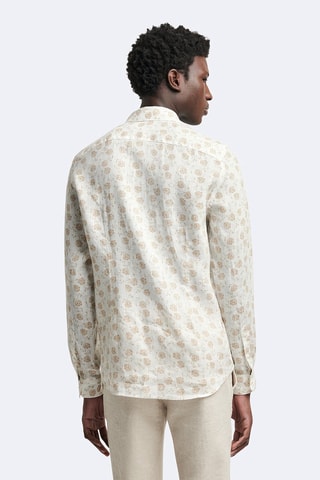 Camisa slim em linho - Marfim