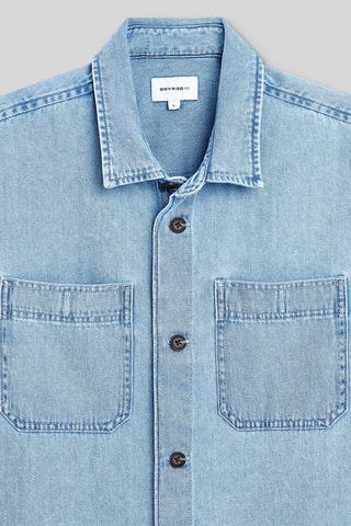 Sobrecamisa regular - Azul