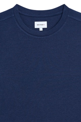 T-shirt de mangas compridas moletão - Azul