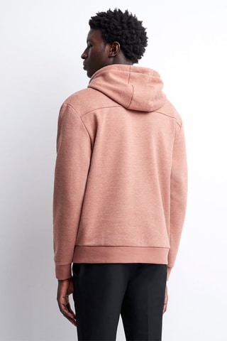 Sweat regular com capuz - Rosa