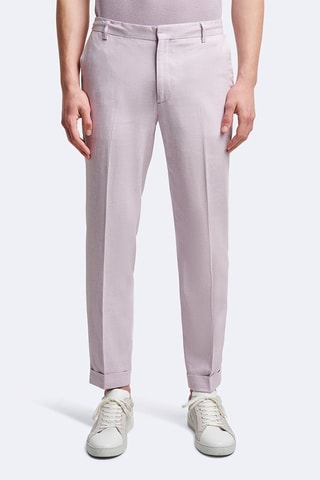 Calças de fato em linho - Violeta-claro