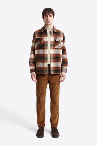 Sobrecamisa regular - Castanho