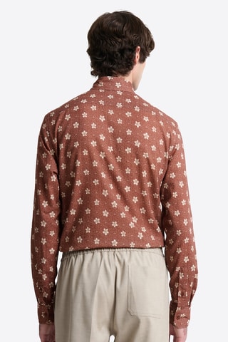 Camisa slim - Vermelho-tijolo