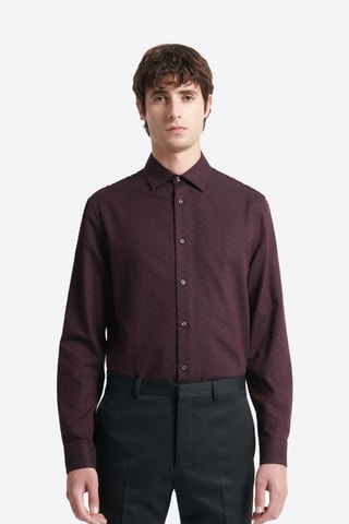 Camisa slim - Bordô