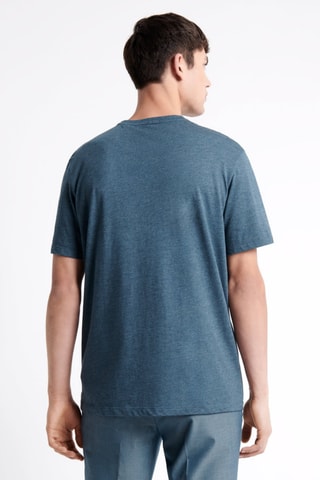 T-shirt slim - Azul-escuro mesclado