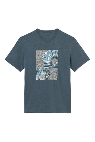 T-shirt slim - Azul-escuro mesclado