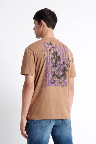 T-shirt slim - Castanho mesclado