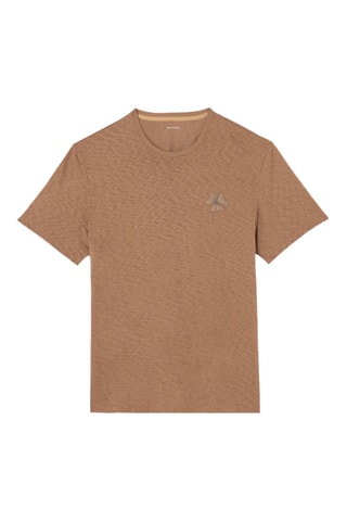 T-shirt slim - Castanho mesclado