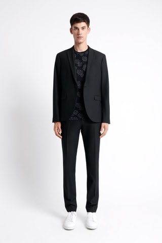 T-shirt slim - Preto e cru