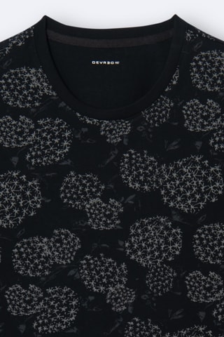 T-shirt slim - Preto e cru