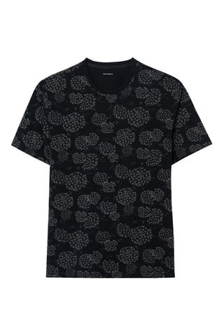 T-shirt slim - Preto e cru