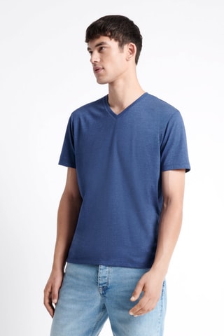 T-shirt slim - Azul-real