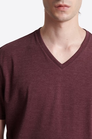 T-shirt slim - Bordô mesclado