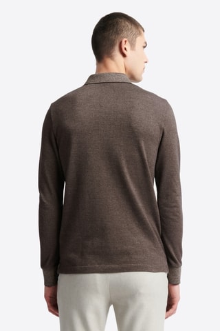 Polo slim - Castanho mesclado